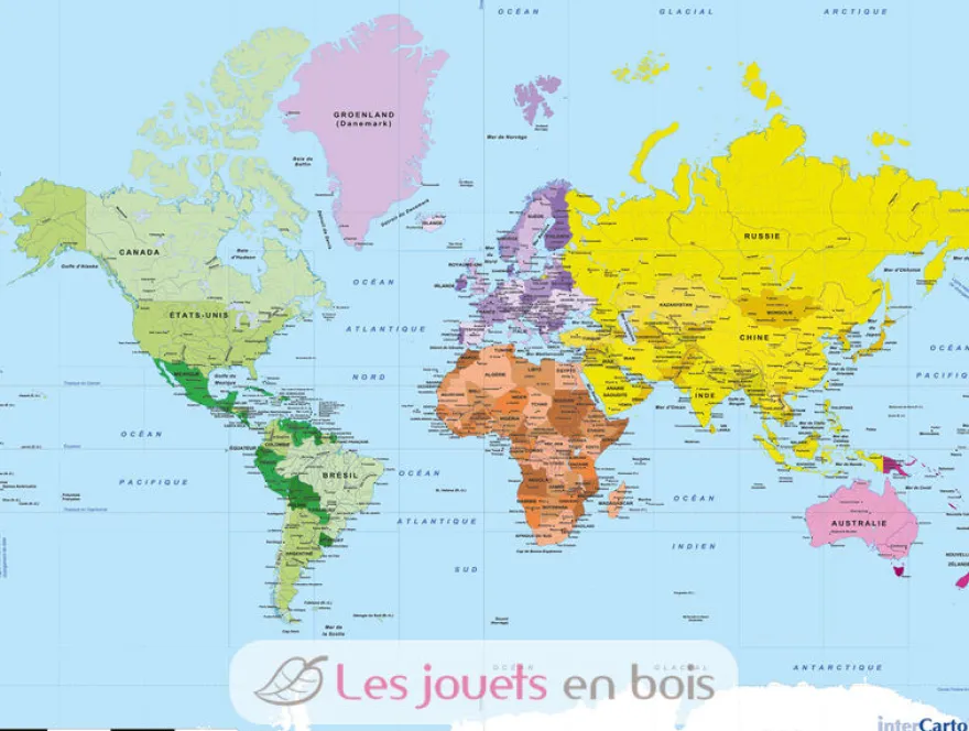 Carte du Monde - Puzzle Michèle Wilson