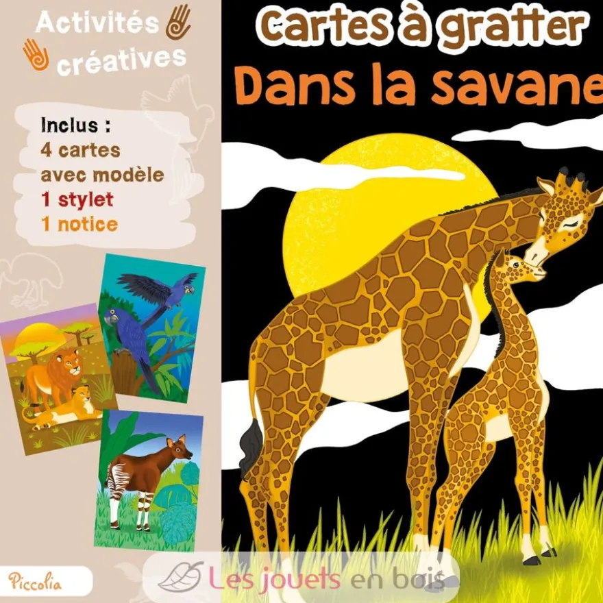 Cartes à gratter Dans la savane - Piccolia