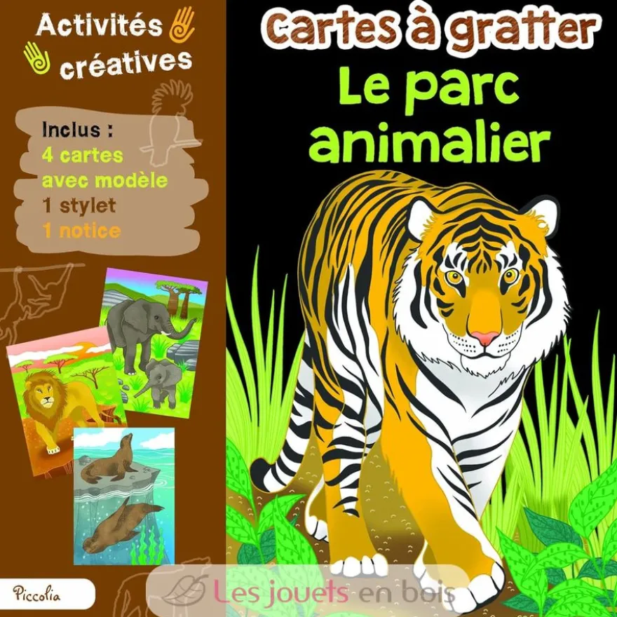 Cartes à gratter Le parc animalier - Piccolia