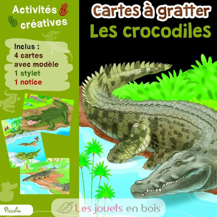 Cartes à gratter Les crocodiles - Piccolia