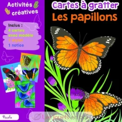 Cartes à gratter Les papillons - Piccolia