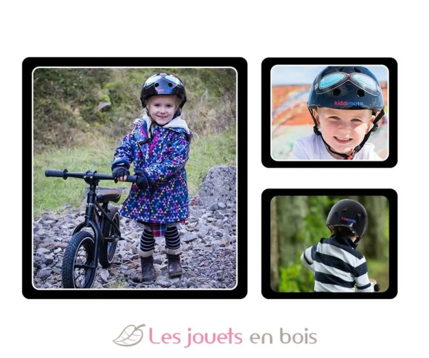 Casque enfant Black Goggle Medium - Kiddimoto