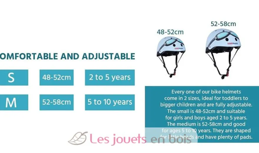 Casque enfant Blue Goggle Medium - Kiddimoto