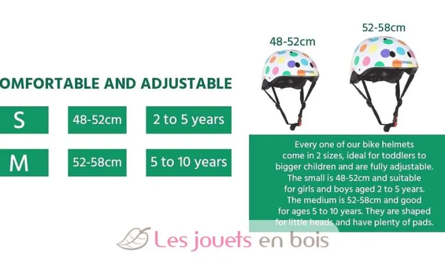 Casque enfant Pastel Dotty Medium - Kiddimoto