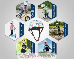 Casque enfant Pastel Dotty Medium - Kiddimoto