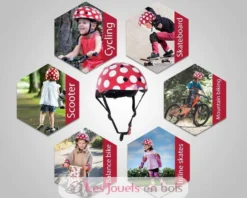 Casque enfant Red Dotty Medium - Kiddimoto
