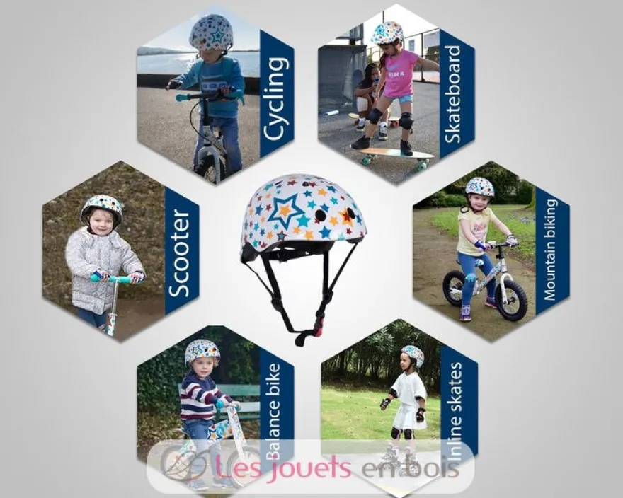 Casque enfant Stars Small - Kiddimoto