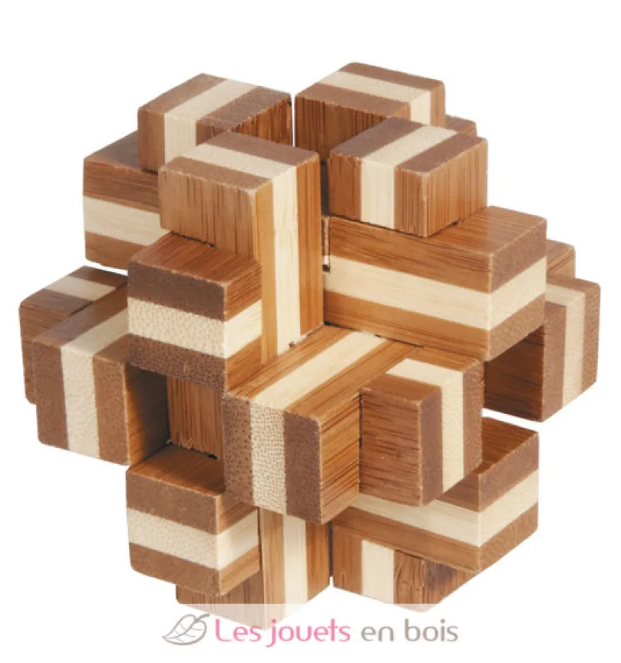Casse-tête bambou Cube croix - Fridolin