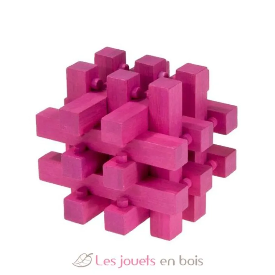 Casse-tête bambou Immeuble magenta - Fridolin
