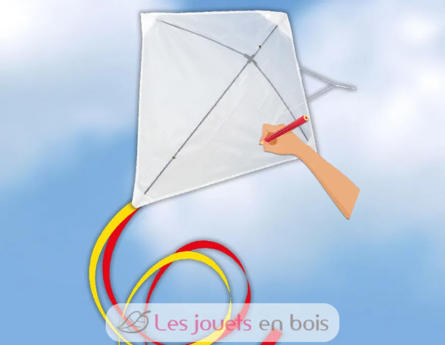 Cerf-volant blanc à personnaliser - Günther