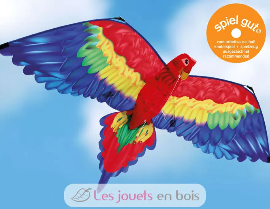 Cerf-volant Perroquet 3D avec traîne - Günther
