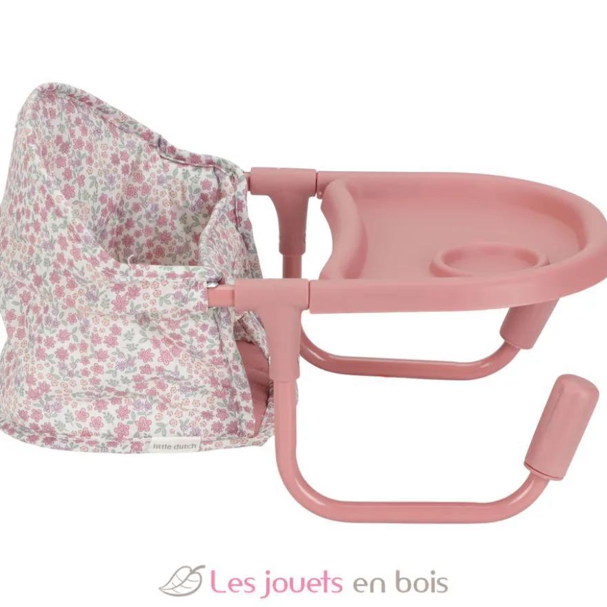 Chaise de table pour poupée rose - Little Dutch