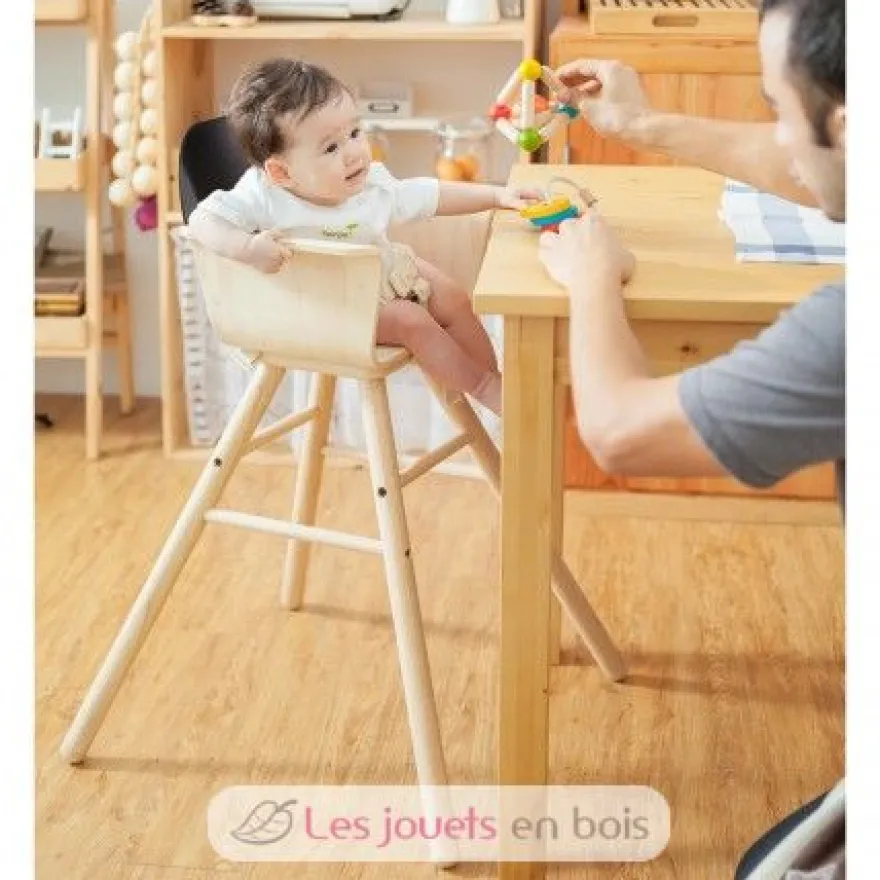 Chaise haute noire - Plan Toys