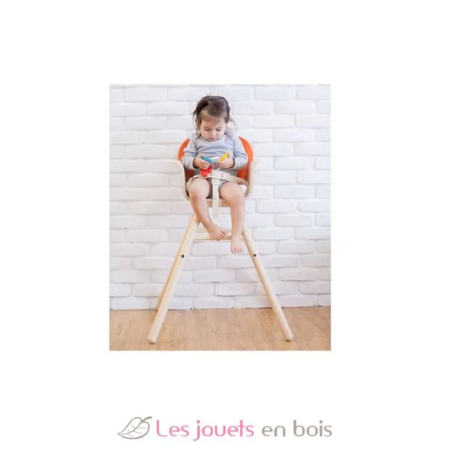 Chaise haute - Orange - Plan Toys