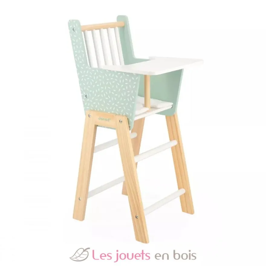 Chaise haute poupée Zen vert d'eau - Janod