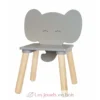 Chaise Éléphant en bois gris - JaBaDaBaDo