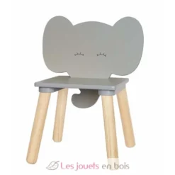 Chaise Éléphant en bois gris - JaBaDaBaDo