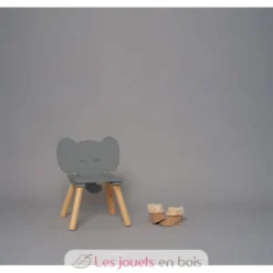 Chaise Éléphant en bois gris - JaBaDaBaDo
