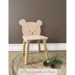 Chaise Ours en bois rose - JaBaDaBaDo