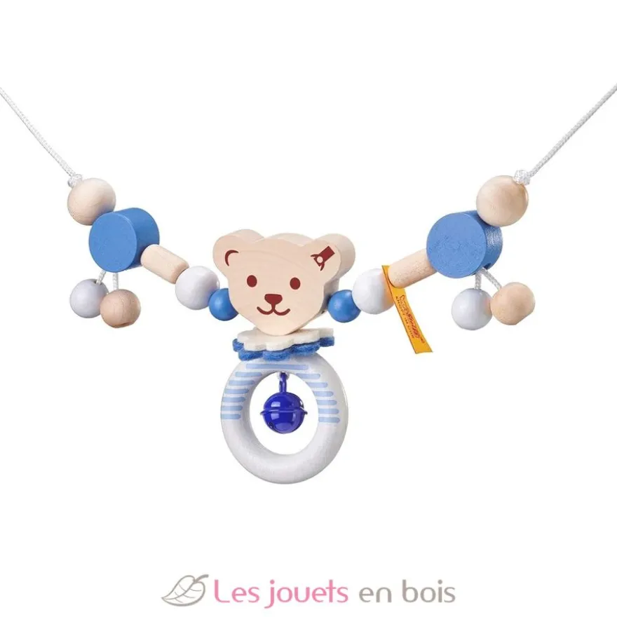 Chaîne pour poussette Ours Steiff bleu - Selecta