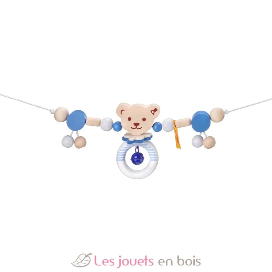 Chaîne pour poussette Ours Steiff bleu - Selecta