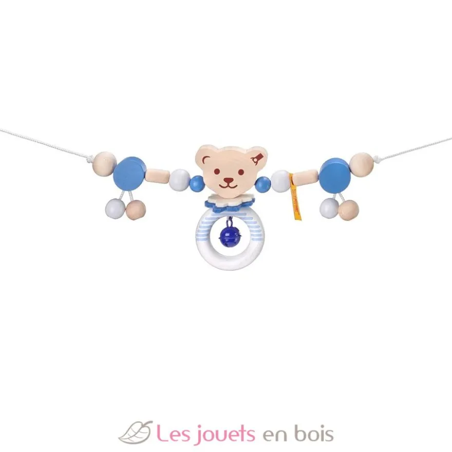 Chaîne pour poussette Ours Steiff bleu - Selecta
