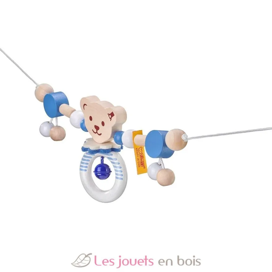Chaîne pour poussette Ours Steiff bleu - Selecta