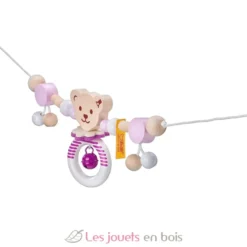 Chaîne pour poussette Ours Steiff rose - Selecta