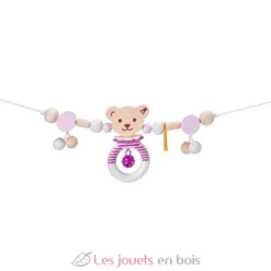 Chaîne pour poussette Ours Steiff rose - Selecta