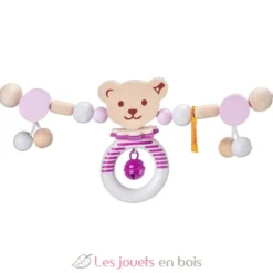Chaîne pour poussette Ours Steiff rose - Selecta