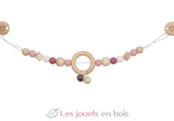 Chaîne poussette cœur rose - Goki