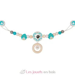 Chaîne poussette pingouin turquoise - Heimess
