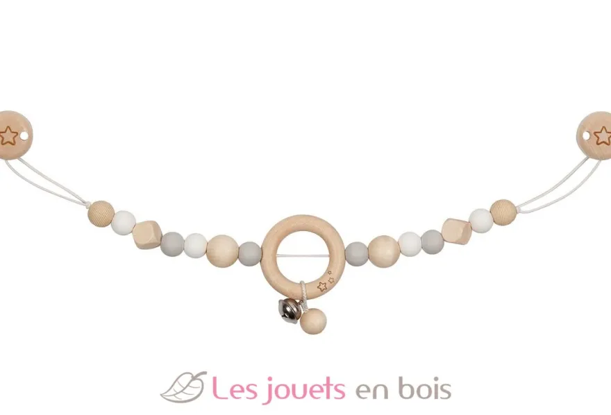 Chaîne poussette étoile gris blanc - Goki