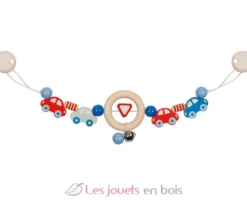 Chaîne poussette voitures en bois coloré - Goki