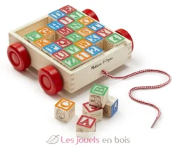 Chariot avec cubes ABC-123 - Melissa & Doug