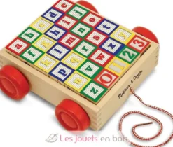 Chariot avec cubes ABC-123 - Melissa & Doug