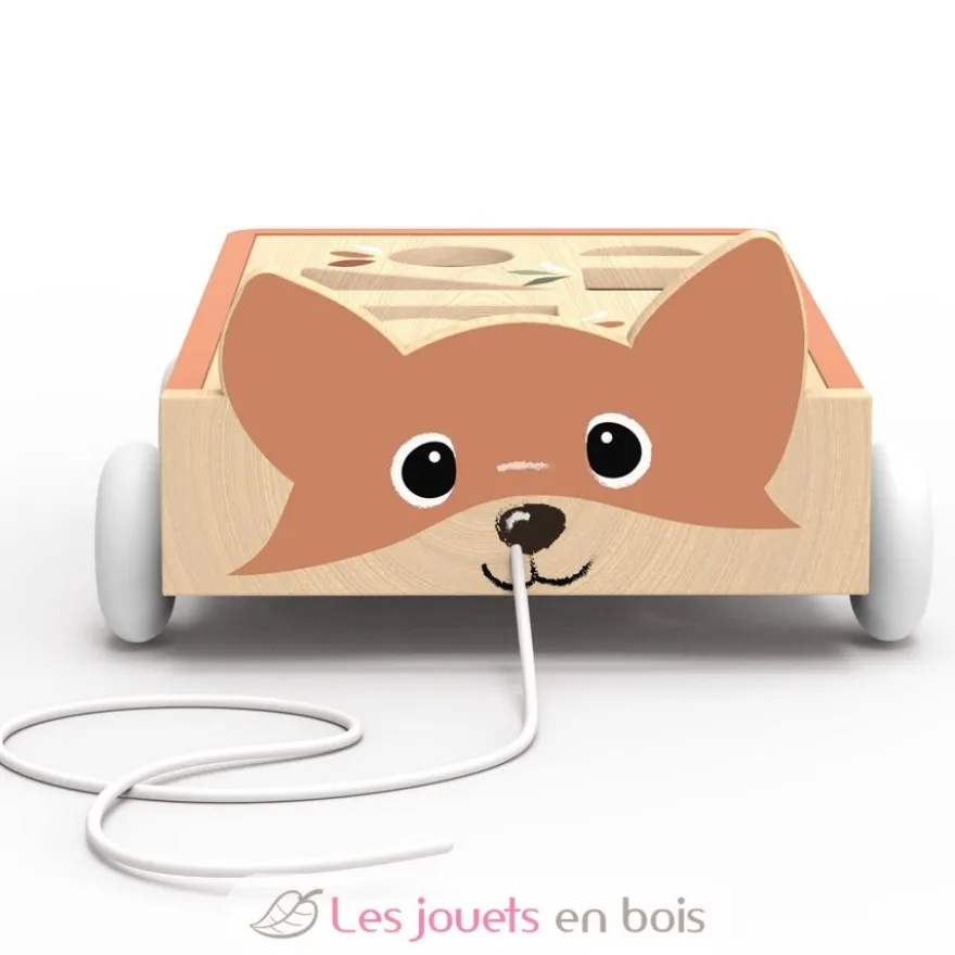Chariot de blocs renard à tirer - Speedy Monkey