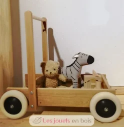Chariot de marche en bois massif - Egmont Toys