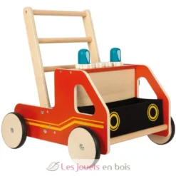 Chariot de marche en bois Pompiers - Small foot