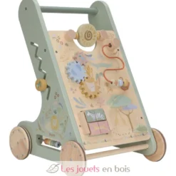 Chariot de marche en bois Safari Friends vert - Little Dutch
