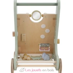 Chariot de marche en bois Safari Friends vert - Little Dutch