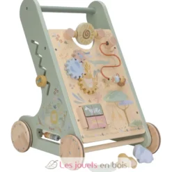 Chariot de marche en bois Safari Friends vert - Little Dutch