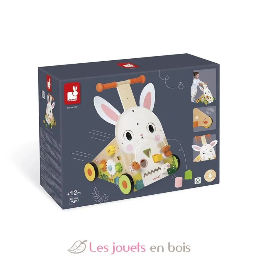 Chariot de marche multi-activités Lapin - Janod