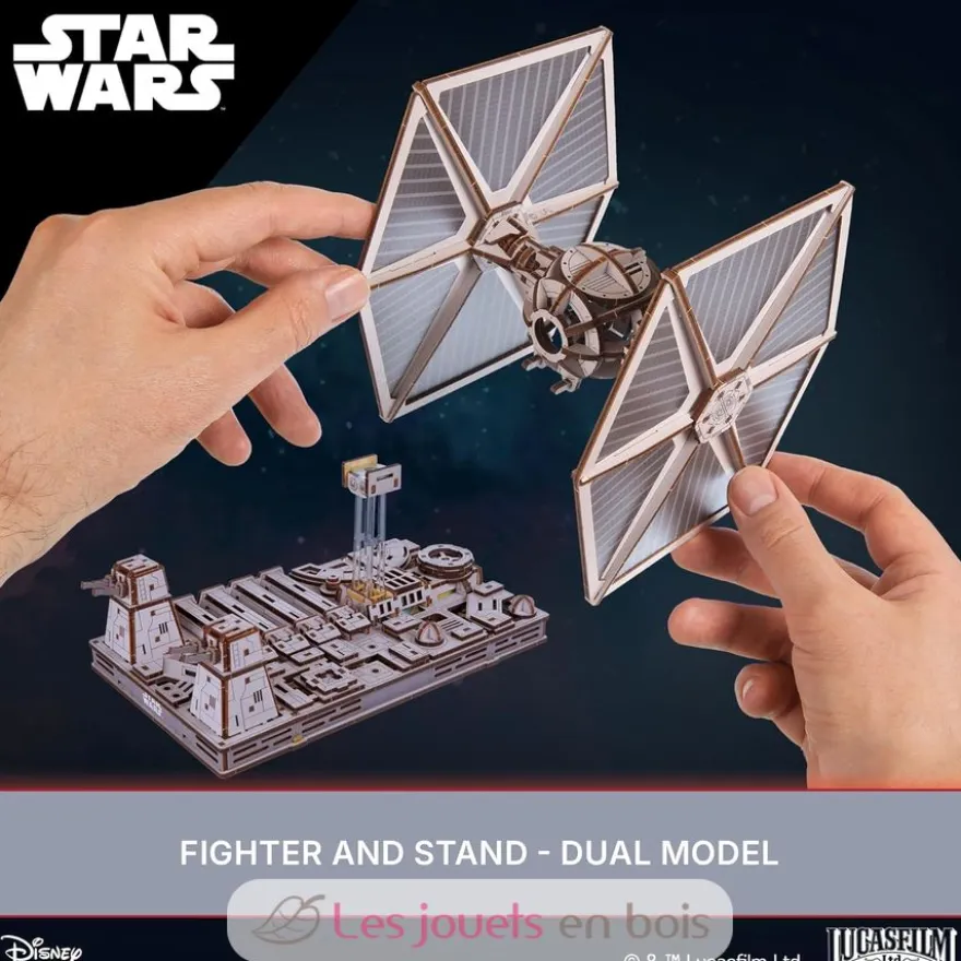 Chasseur TIE Star Wars - Puzzle 3D mécanique en bois - Ugears