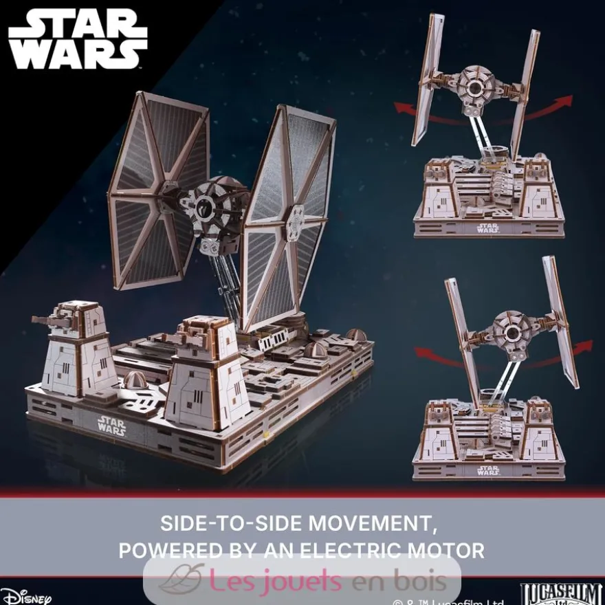 Chasseur TIE Star Wars - Puzzle 3D mécanique en bois - Ugears