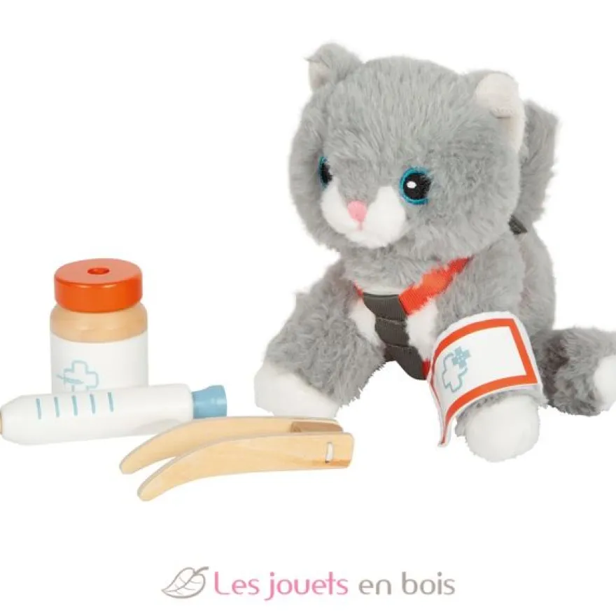 Chat avec sac et kit de soins - Small Foot company
