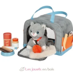 Chat avec sac et kit de soins - Small Foot company
