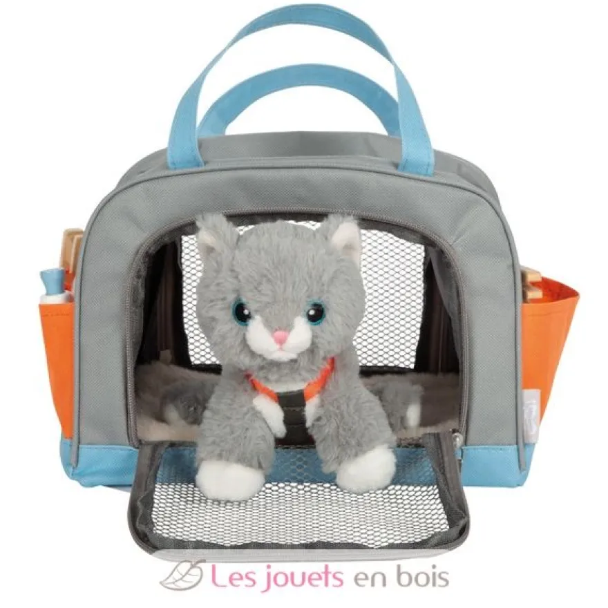 Chat avec sac et kit de soins - Small Foot company
