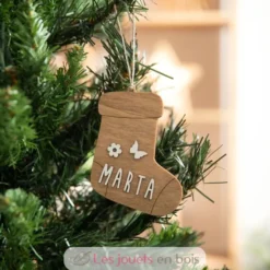 Chaussette de Noël personnalisable en bois - Vintiun