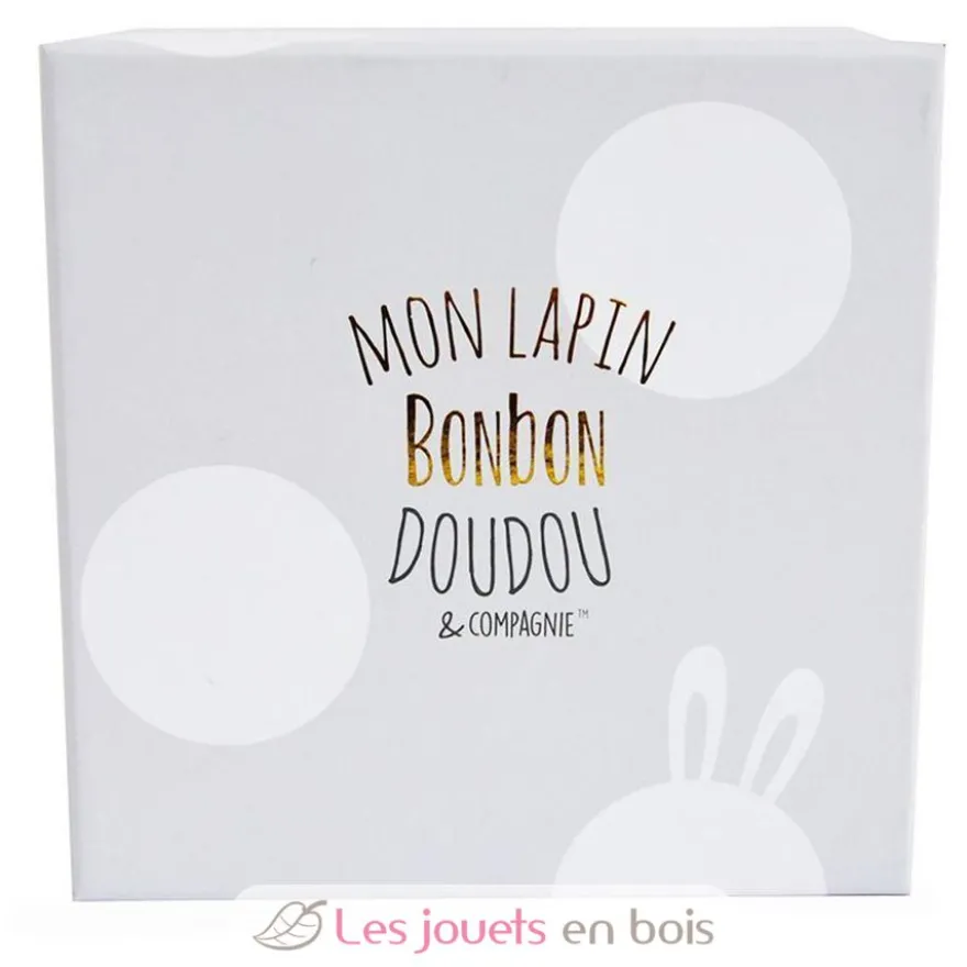 Chaussons Lapin Bonbon taupe 0-6 mois - Doudou et Compagnie